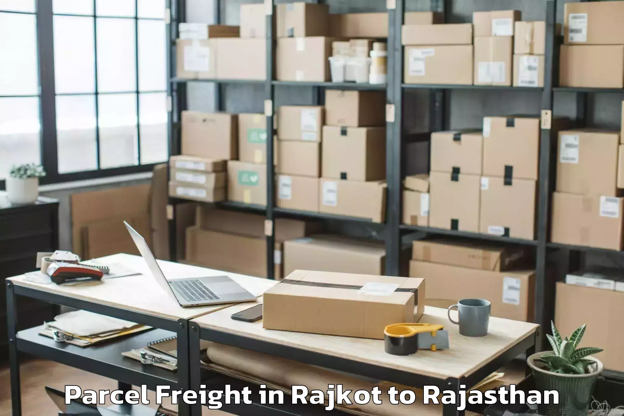 Book Rajkot to Pilani Parcel Freight Online